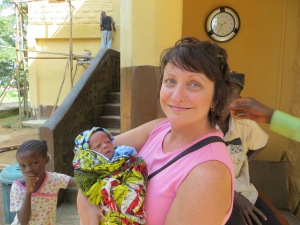 Africa Jen holding baby